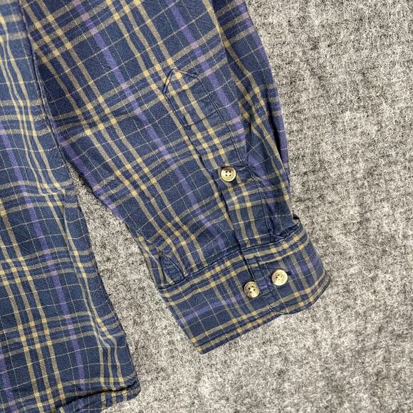 Timberland‎ Shirt Mens Large Plaid Blue Business Casual Button-Front Long-Sleeve - Picture 4 of 12